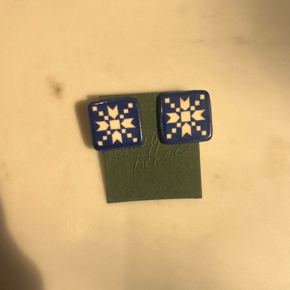 Blue Star Earrings | Vintage