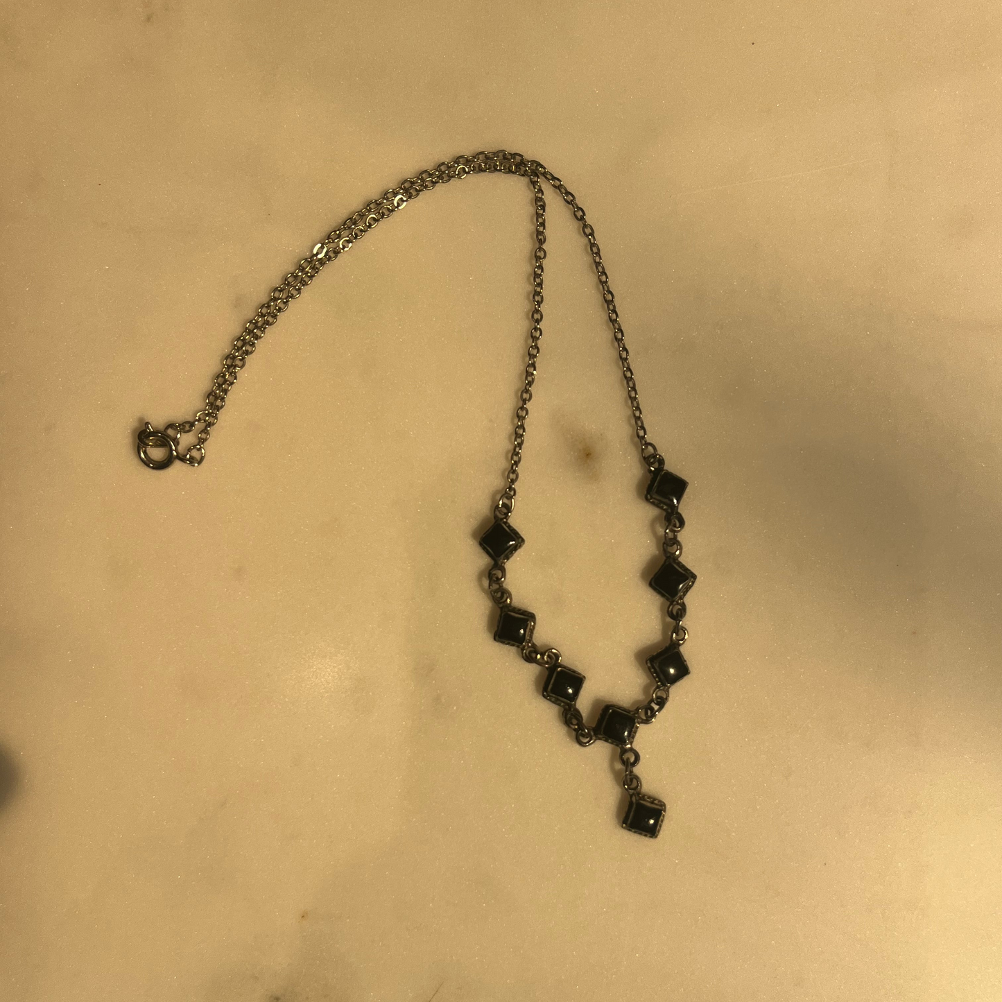 Square Bead Statement Necklace | Vintage