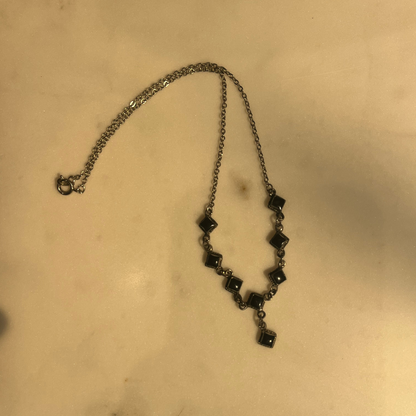 Square Bead Statement Necklace | Vintage