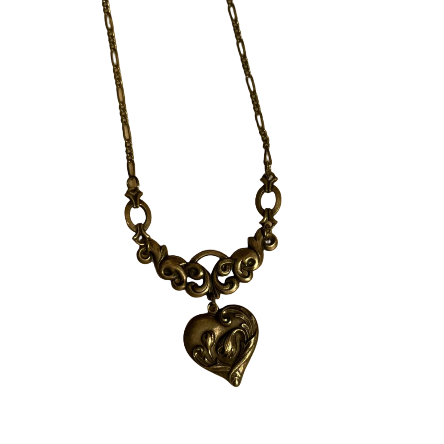 Silver Heart Pendant Necklace | Vintage