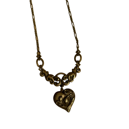 Silver Heart Pendant Necklace | Vintage