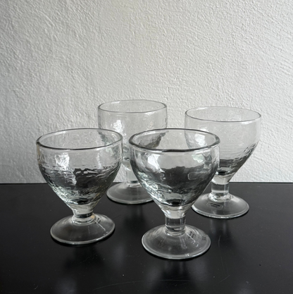 Pebbled Footed Glasses | Set of 4
