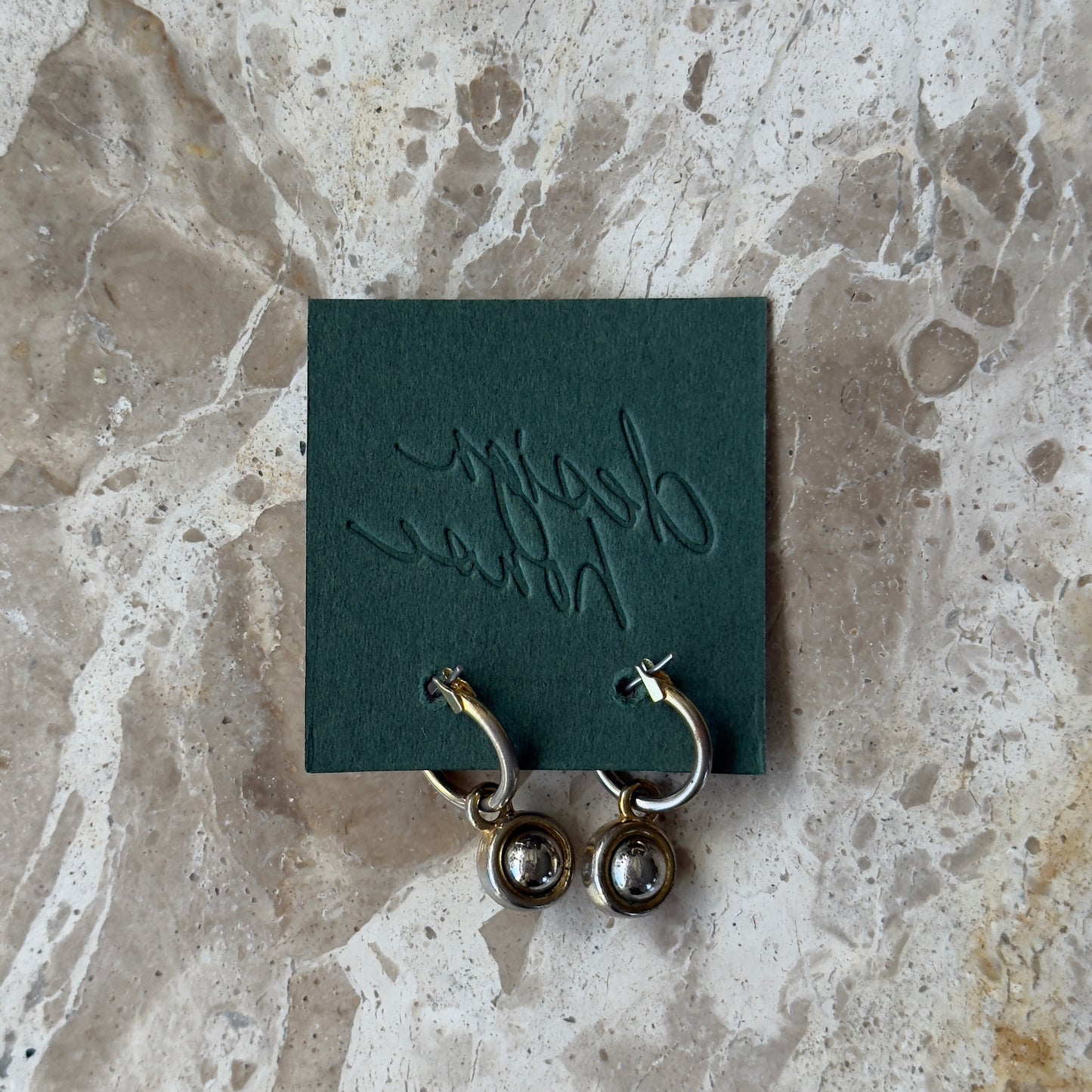 Silver and Gold Drop Earrings | Vintage