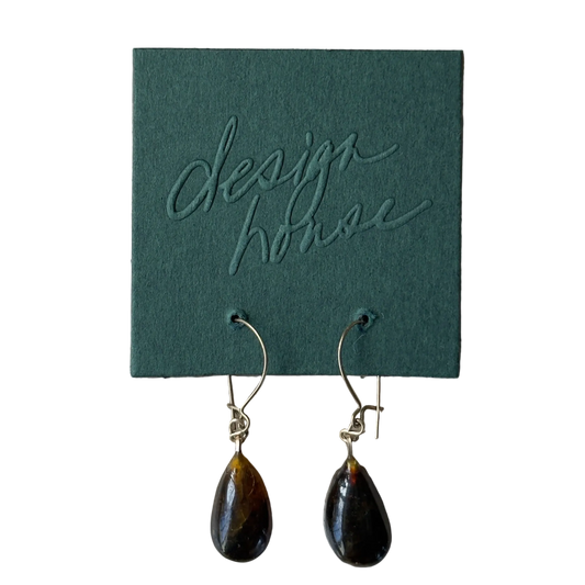 Amber Droplet Earrings | Vintage