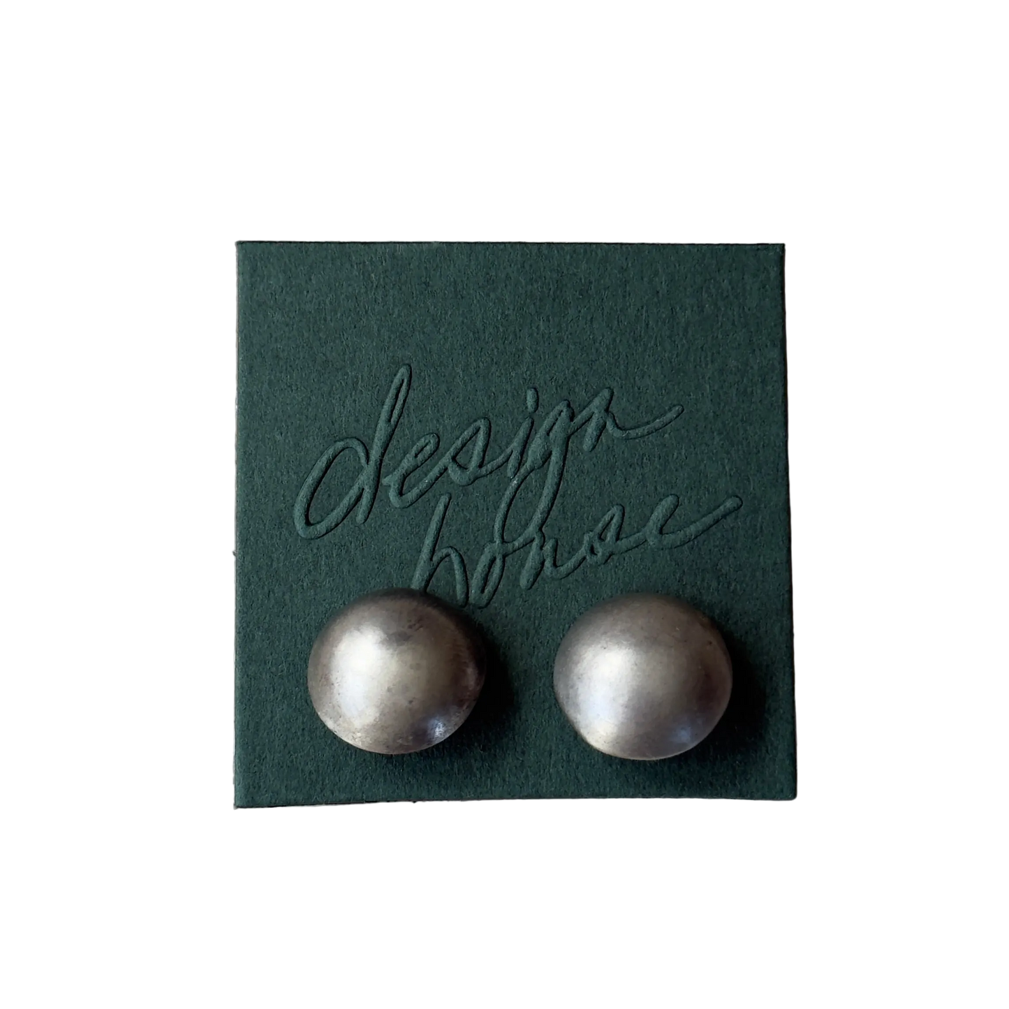 Brushed Metal Oversized Studs | Vintage