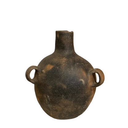 Three-Handled Mexican Clay Jug | Vintage