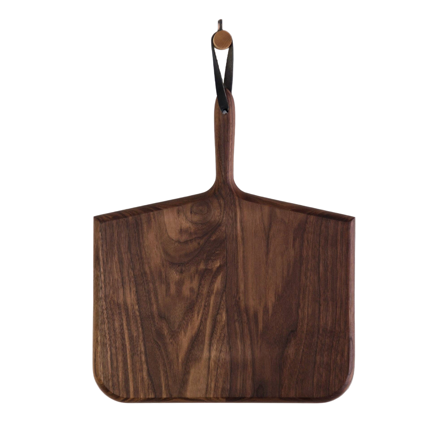 Wooden cutting board with a handle and hook in a short frame design