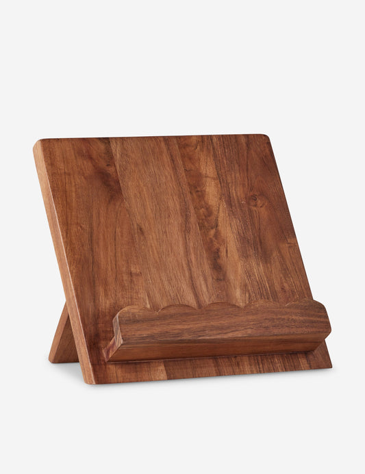 Scalloped Wood Book Stand