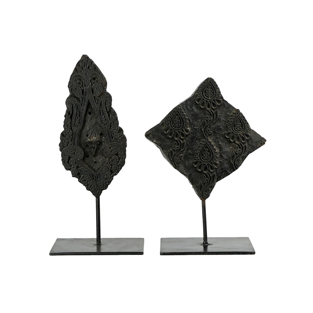 Decorative print block to stand with displaying artwork or text