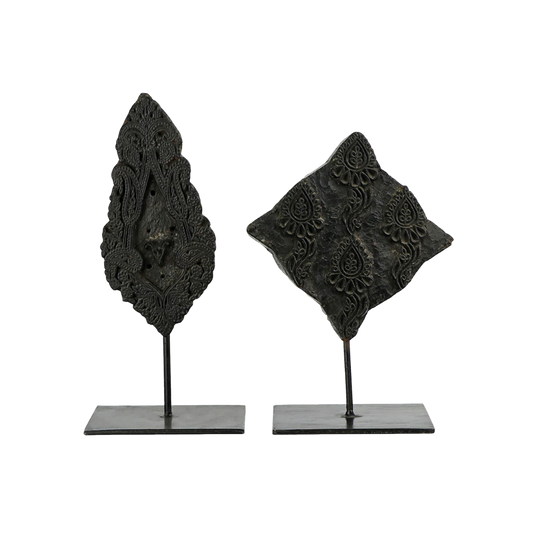 Decorative print block to stand with displaying artwork or text