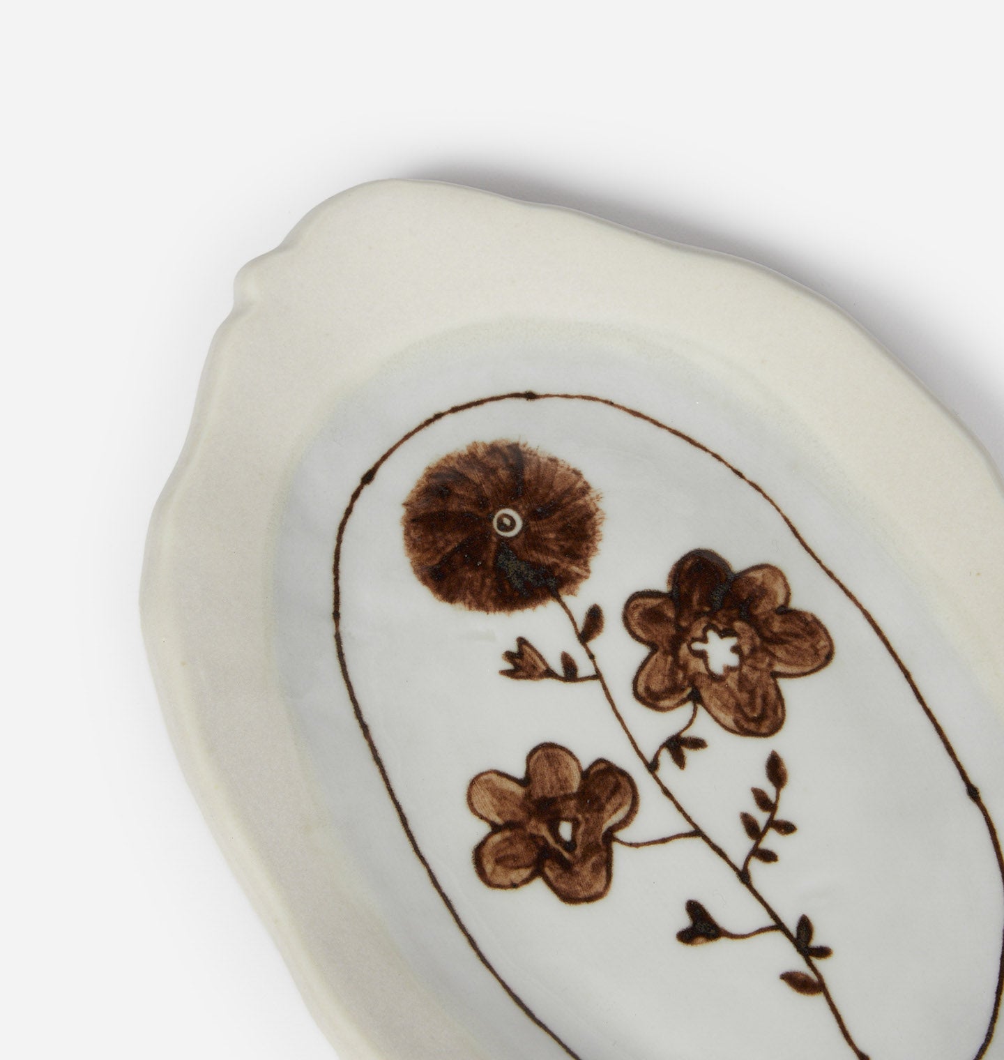Cream Oval Catchall Tray
