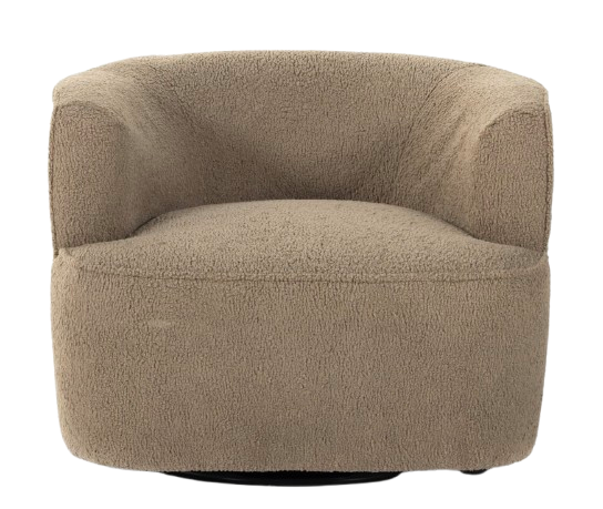 Mila Swivel Chair- Sheepskin Camel