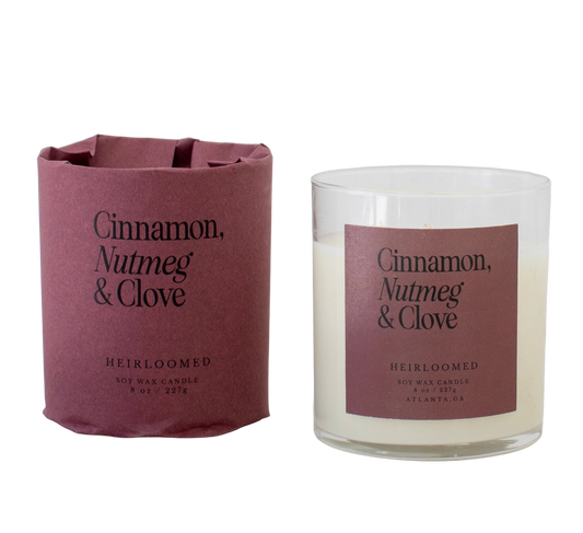 Heirloomed Candle - Cinnamon, Nutmeg & Clove