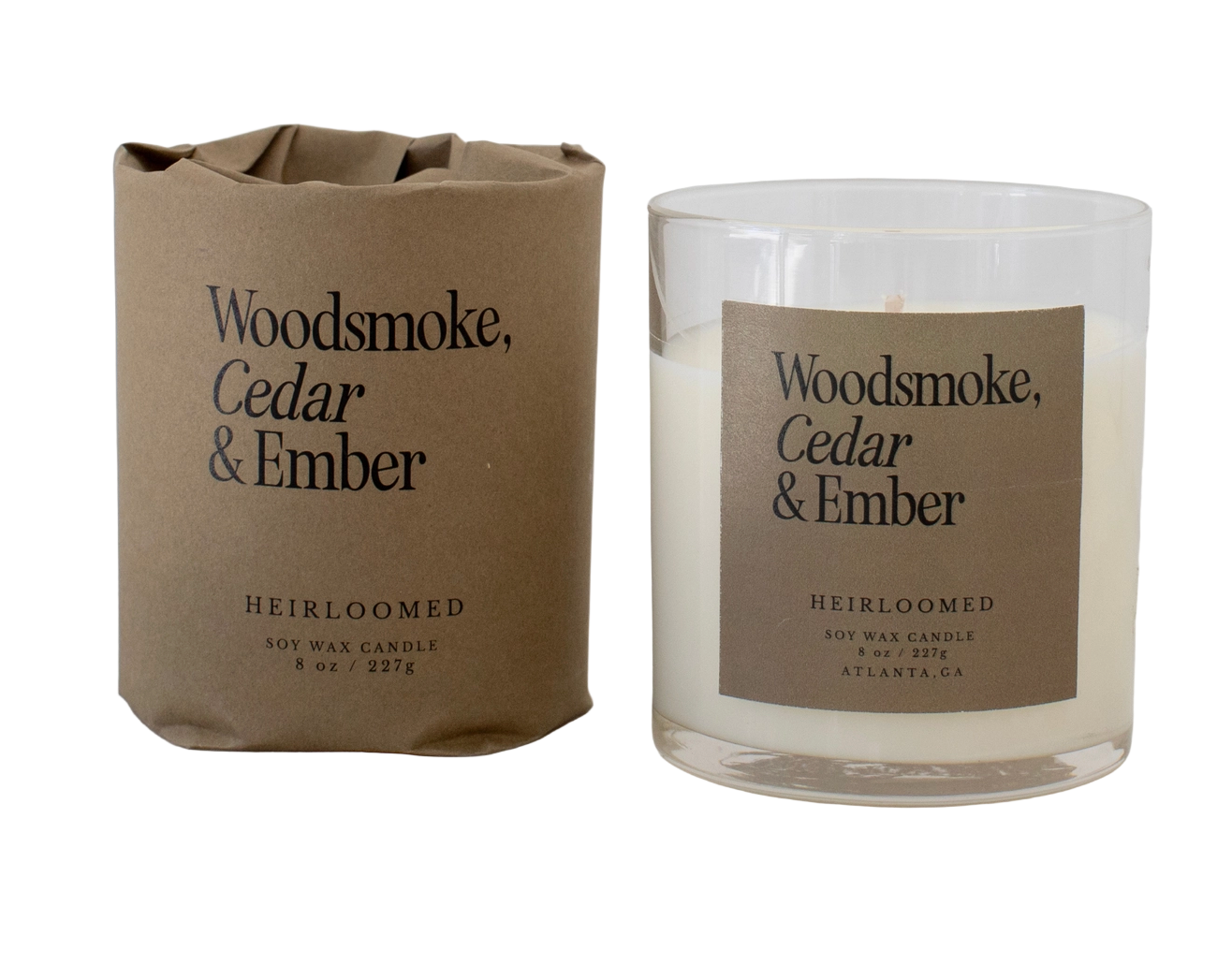 Heirloomed Candle - Woodsmoke, Cedar & Ember - Fall Candle