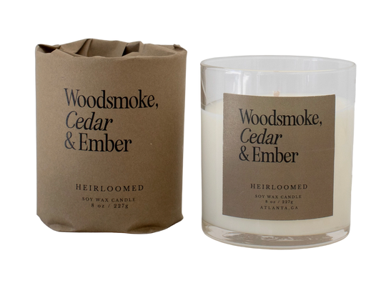 Heirloomed Candle - Woodsmoke, Cedar & Ember - Fall Candle