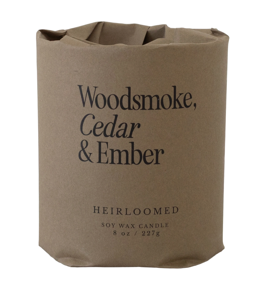 Heirloomed Candle - Woodsmoke, Cedar & Ember - Fall Candle