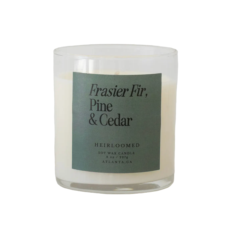 Heirloomed Candle Frasier Fir, Pine & Cedar - Christmas