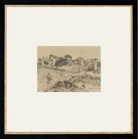 Tuscan Village Framed Antique Art