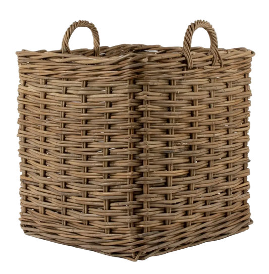 Rattan Square Kubu Grey Basket