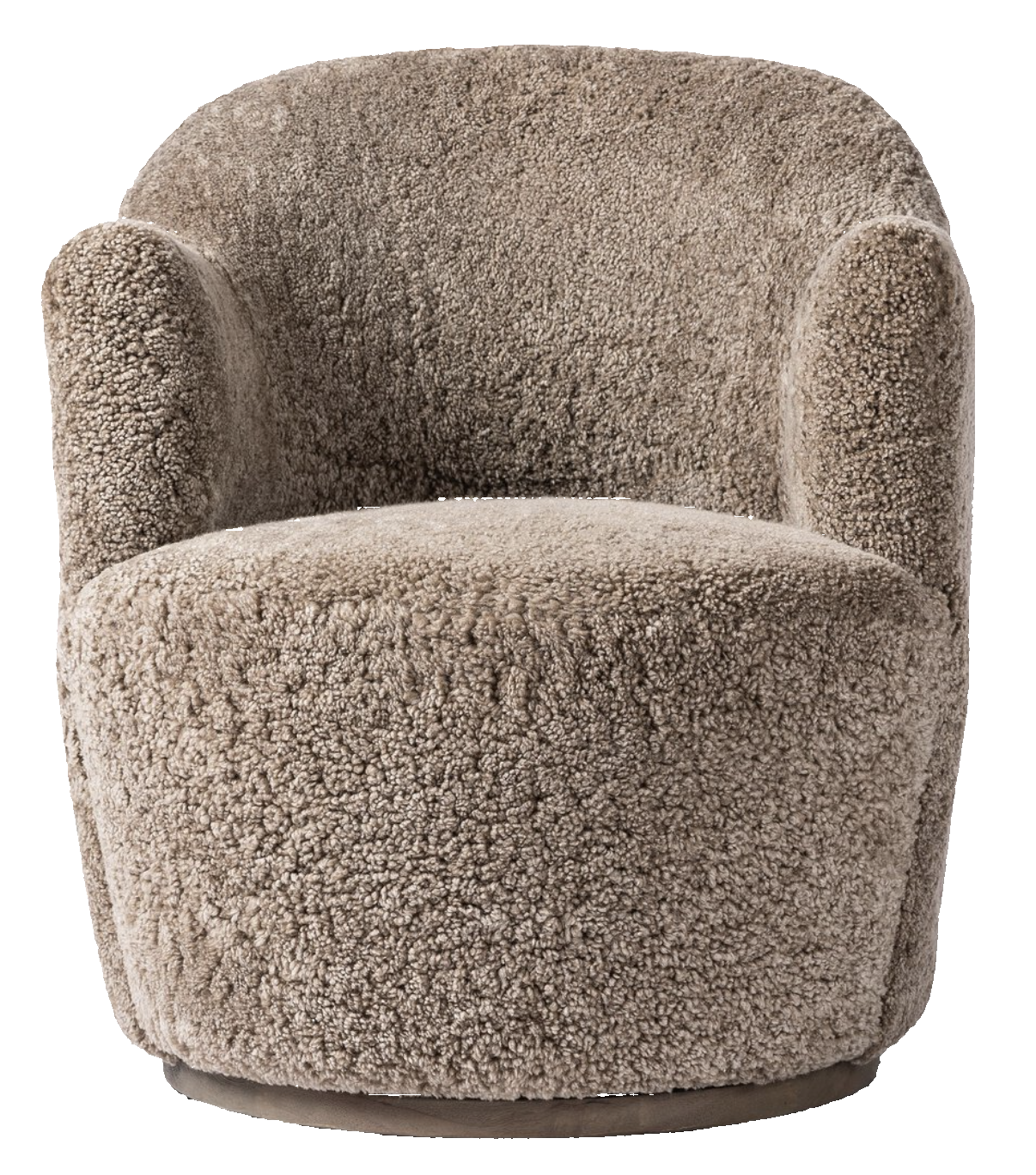 Aurora Swivel Chair - Taupe Shearling