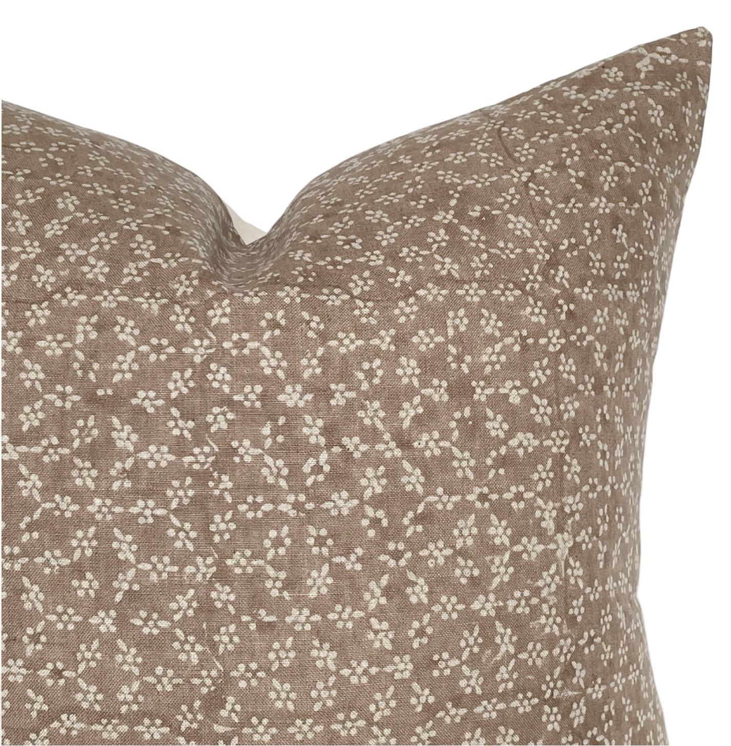Blake | Dusty Rose Floral Handblock Pillow Cover