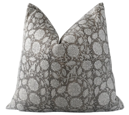 Kehinde - Indian Hand Block Linen Pillow Cover