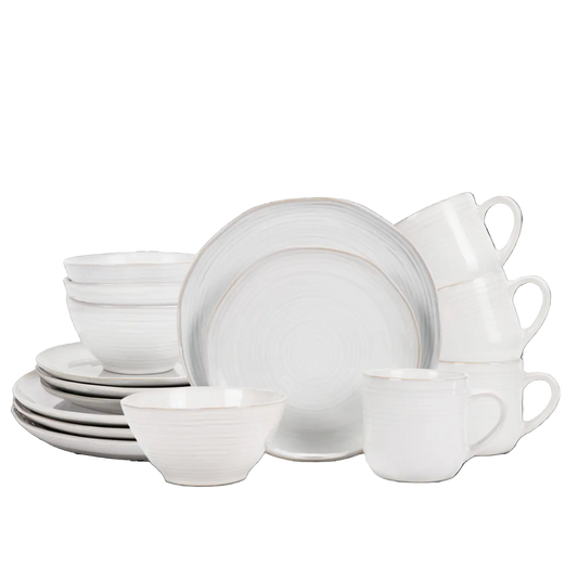 16 Piece Dinner Set | Reactiveglaze White