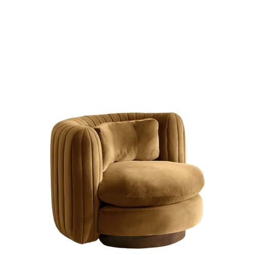 Vivienne Armchair - Velvet Mustard