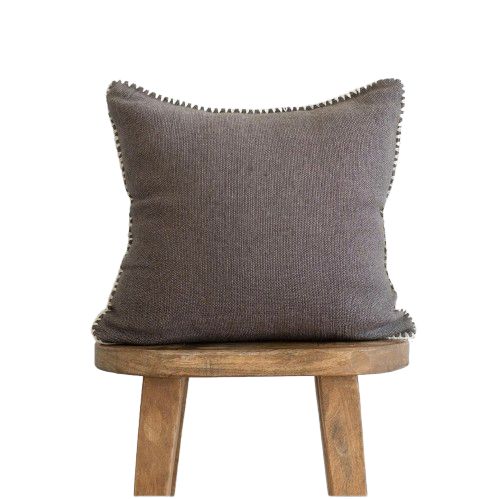 Juniper In Warm Charcoal - 18x18"
