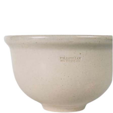 Beige classic ceramic bowl from the 'Hillstrom Home' brand