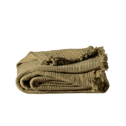 Enes Bed Cover | Olive
