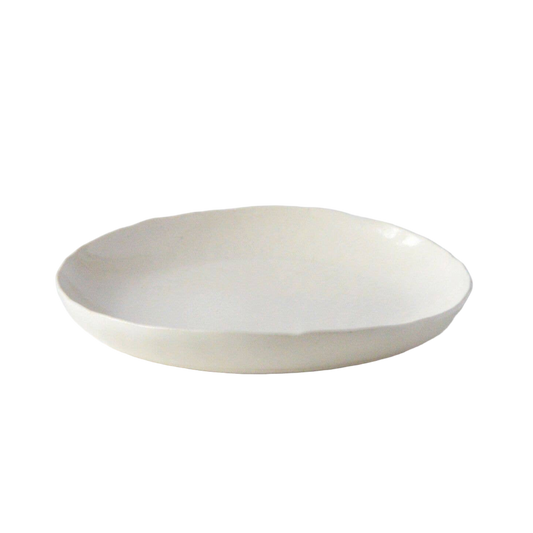 The Imperfect Plate is a versatile unique white ceramic plate 