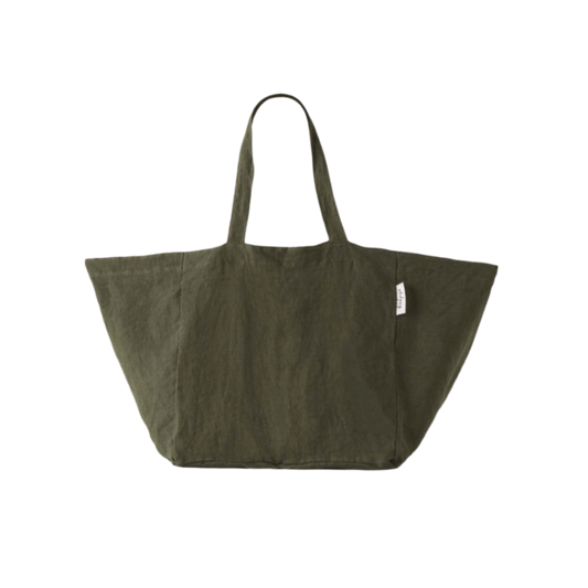 Green Linen DH Tote Bag
