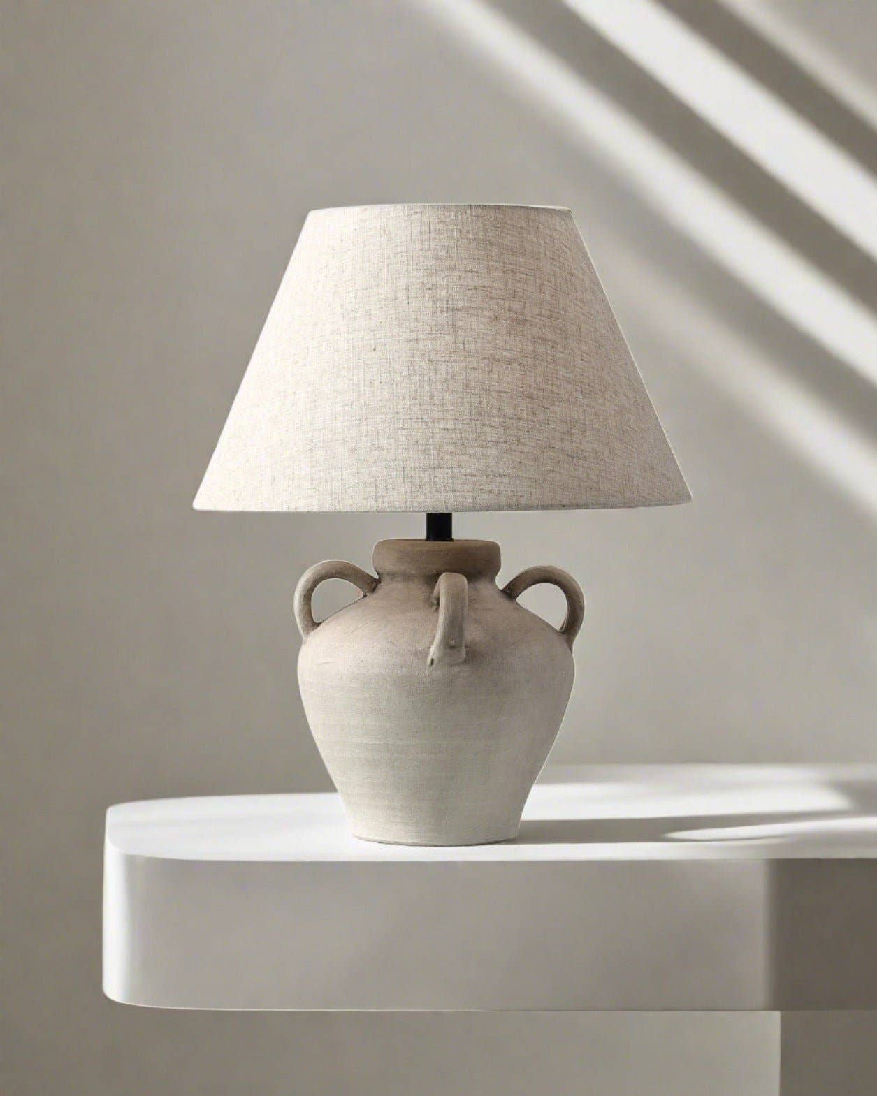 Ava Table Lamp |  Cream Vase Design