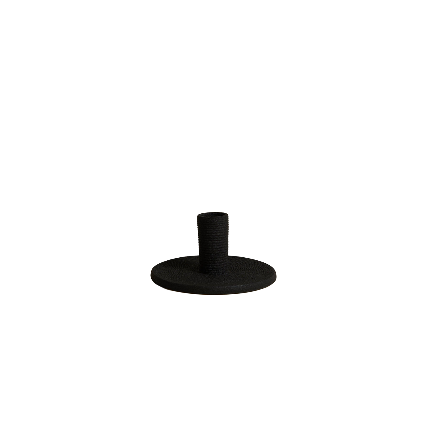 Wave Plate - Taper Candle Holder: Matte Black