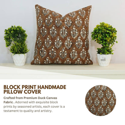 Unique Design Block Duck Canvas Pillow Cover - Neelgagan: Thick Cotton / One Side Print / 20x20 Inch