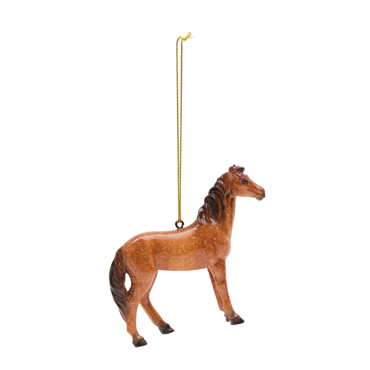 Christmas Brown Horse Ornament