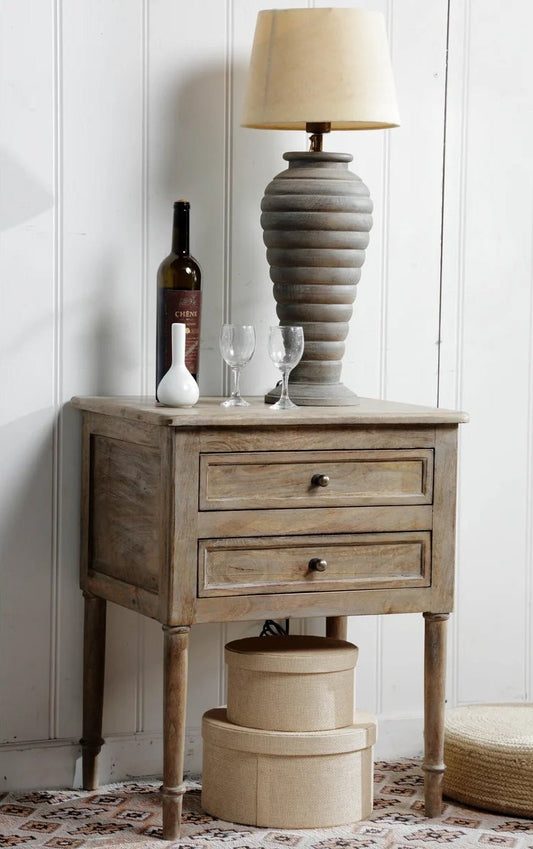 Wooden Drawer Side Table