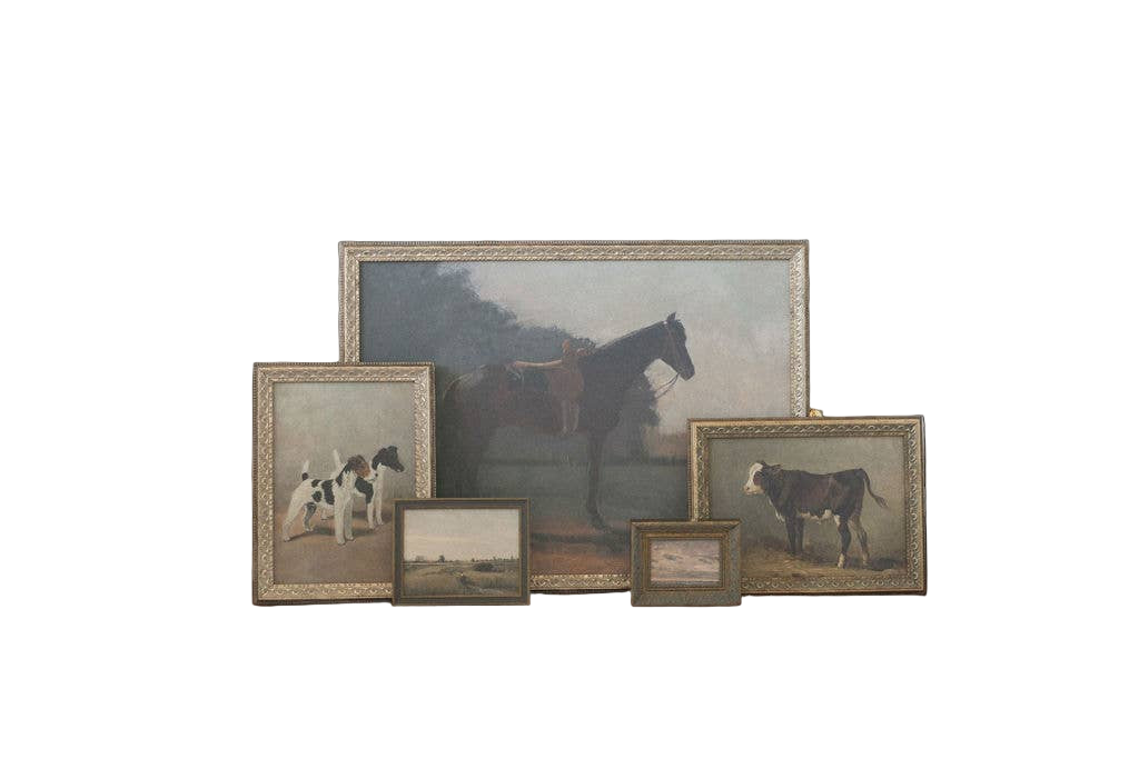 Harvest Landscape Framed Antique Art