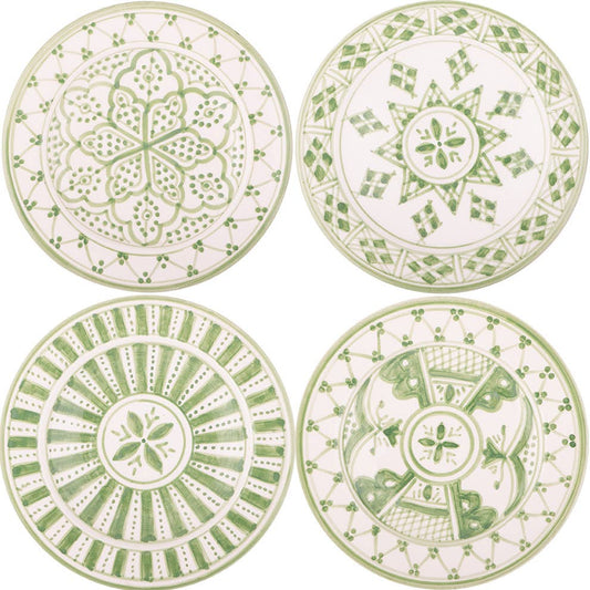 Safi Ceramic Appetizer Plates,  Celadon Green