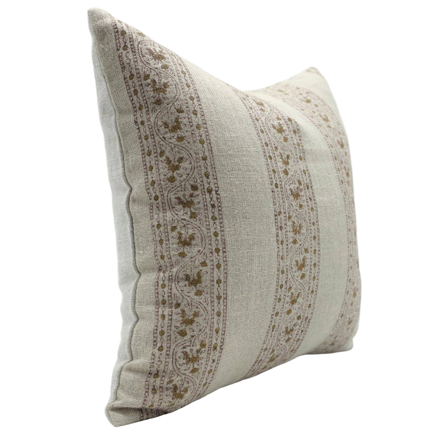 Bohemian Block Thick Linen Pillow Cover - Bela Chameli 20" X 20"