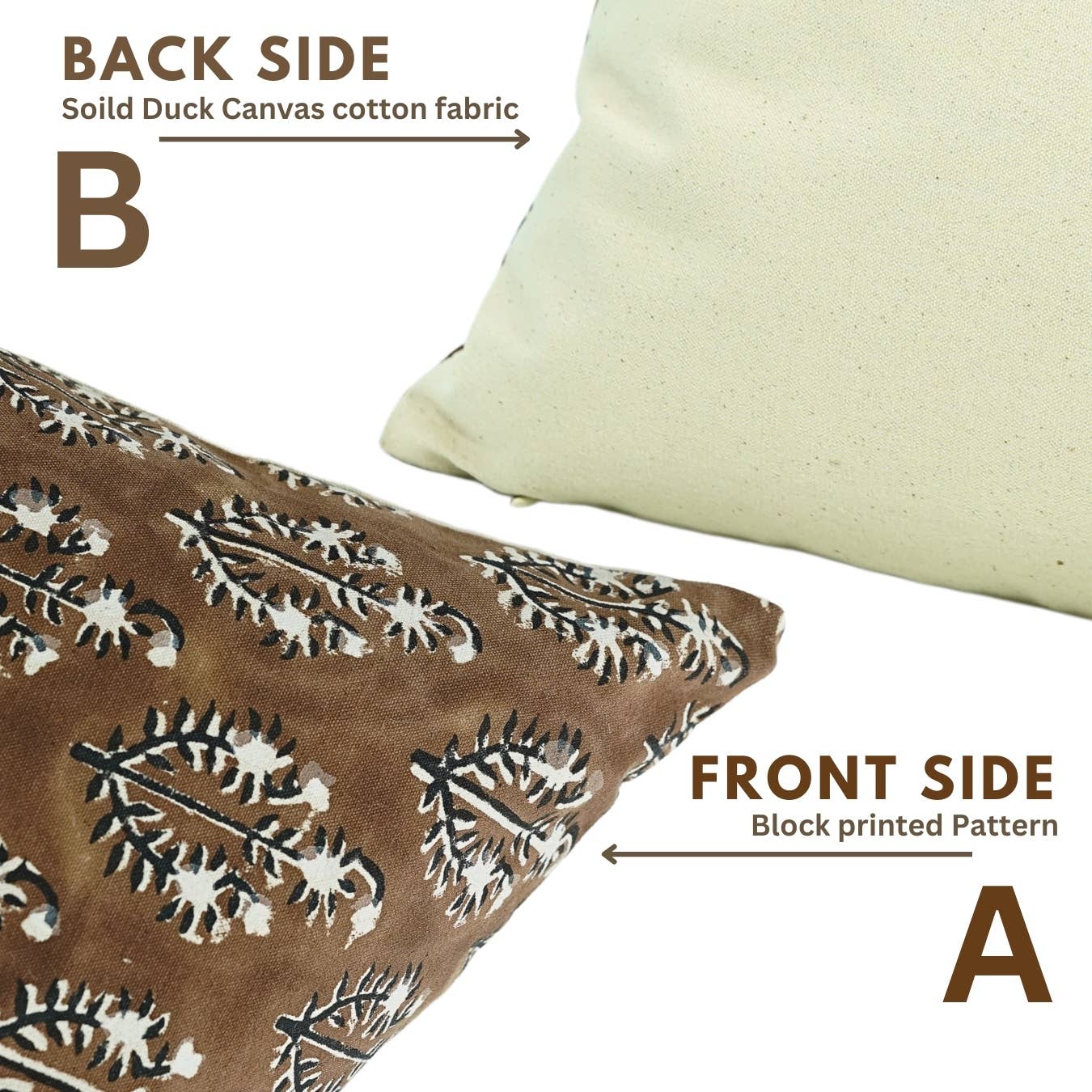 Unique Design Block Duck Canvas Pillow Cover - Neelgagan: Thick Cotton / One Side Print / 20x20 Inch