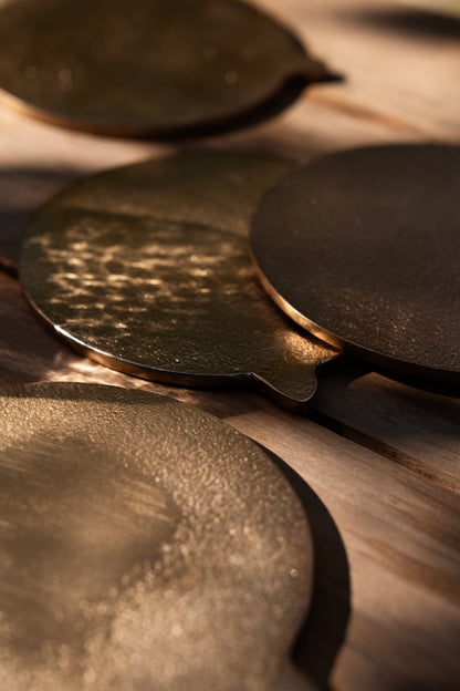 Stinson Antique Brass Coasters - Set of 4