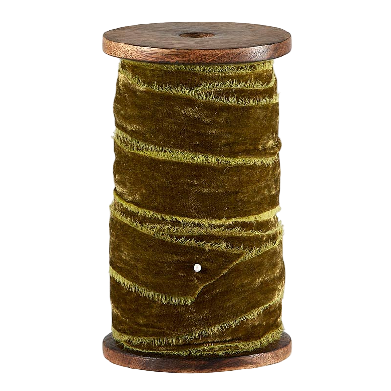 Frayed Velvet - Olive