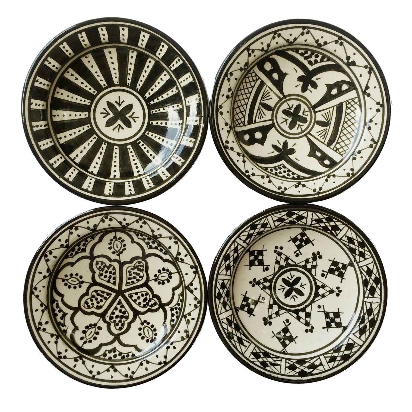 Safi Ceramic Appetizer Plates | Black