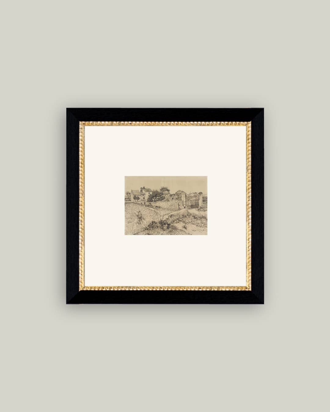 Tuscan Village Framed Antique Art: 11x11