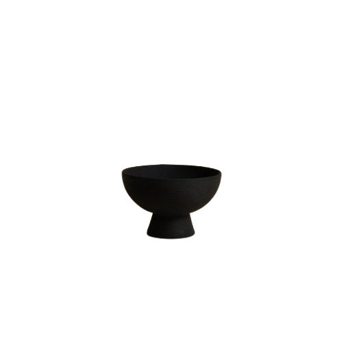 Bowl Vase: Matte Black