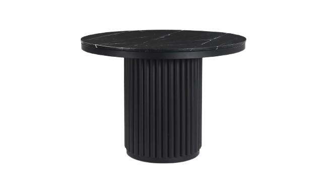 Tower Dining Table Black Marble