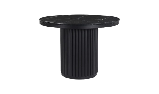Tower Dining Table Black Marble