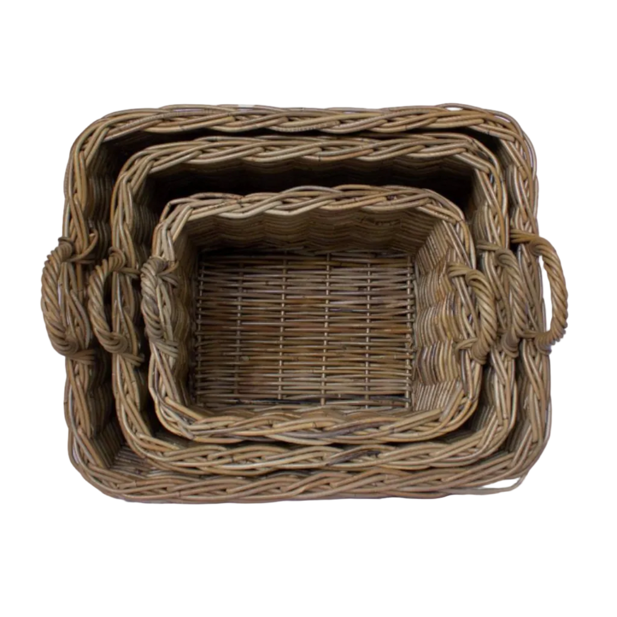 Rattan Rectangle Storage Basket | Medium